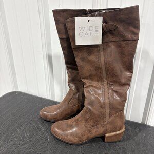 SOUL Brown Heeled Boots – Arch Support – NWT – Size 7 - Wide Calf